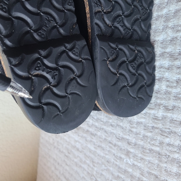 Birkenstock Uppsala Shearling Suede Leather Black Women's US Size 6 EU 37 - Picture 9 of 14